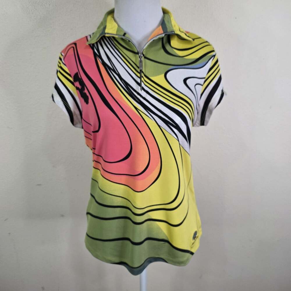 Jamie Sadock Golf Polo Womens Size XS 1/4 Zip Shirt Princeville Hawaii